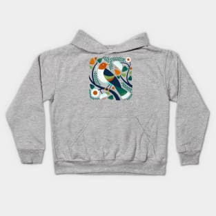 Birdie on a Branch Kids Hoodie